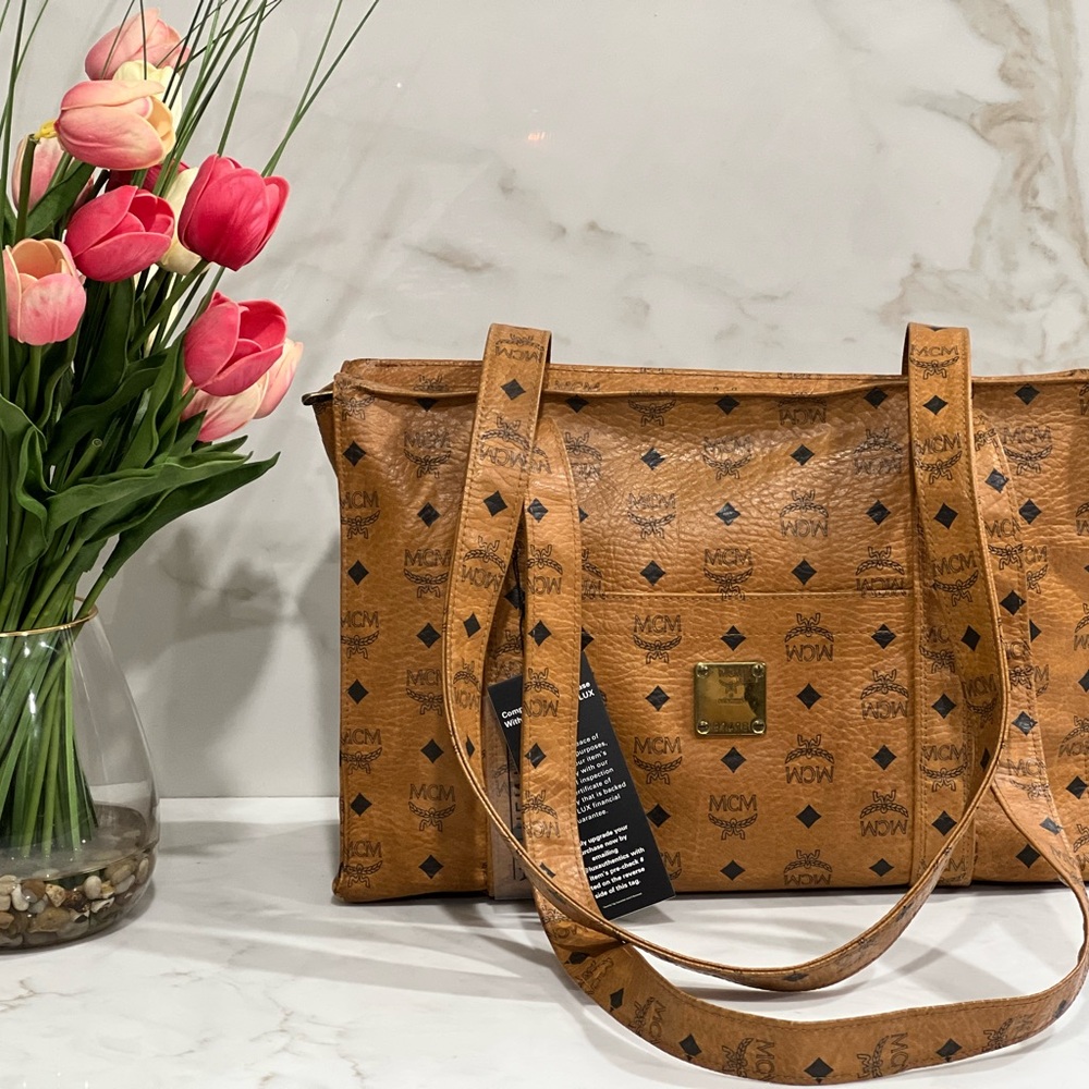 MCM Brown Monogram Shoulder Bag